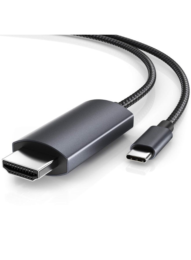 كابل USB C إلى HDMI - جودة 4K بدقة 60 هرتز - كابل 2 متر مضفر عالي السرعة لتوصيل الفيديو - Image 2