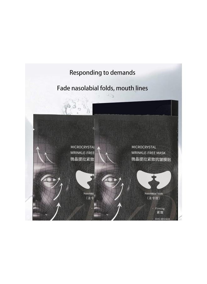 Generic - Hyaluronic Acid Microcrystalline Lifting Decree Patch, Beauty Face Nutrition Wrinkle Removal Lift Sticker, Instant Beauty Nasolabial Folds Anti-Wrinkle Mask Anti Aging Stickers Face (5Pairs) - Image 1