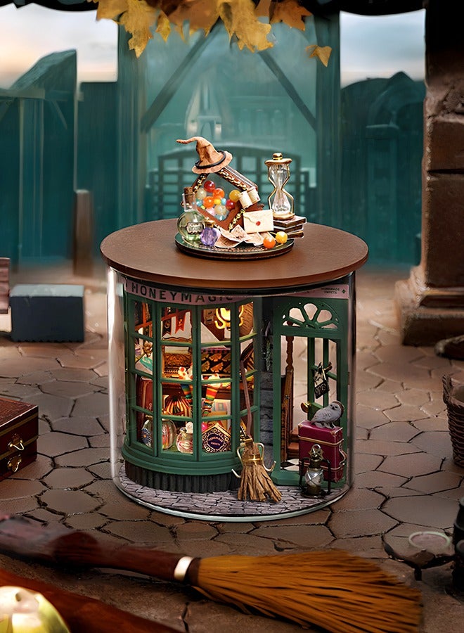 DIY Wooden Dollhouse Kit with Dust Cover  LED, 1:24 Scale Miniature Doll House Furniture Kit Handmade Mini Woodcrafts Dollhouse Mini Handmade Dollhouse for Adult Friend Lover Birthday Gift - Image 5