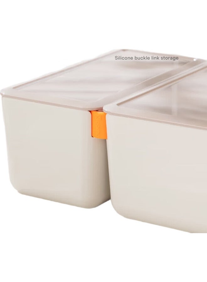 Deli Xdomo Series Storage Box With Lid, Office Desk Makeup Organizer With Silicone Clasp, Pink Small Size Xdm10 - Image 2