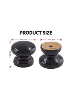 The Bros 12 Pcs Black Wood Dresser Knobs, Mushroom Shape Wood Drawer Knobs, Wood Cabinet Knobs, Single Handle Pulls, Concise and Elegant, for Cabinet, Drawer, Dresser, Cupboard, Closet  - Image 2