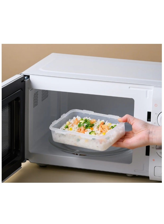 LocknLock حزمة من 3 علب تخزين طعام مربعة بسعة 870 مل من لوكن لوك - خالية من BPA، آمنة للاستخدام في الميكروويف، الفريزر، وغسالة الصحون - Image 3