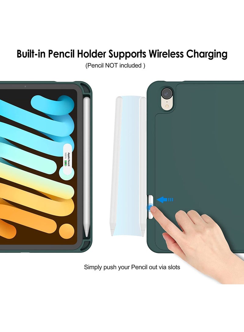 روك بو آي باد ميني 6 ( 2021 8.3 بوصة ) مع حامل القلم حماية القضية ، ودعم إعادة شحن القلم الثاني ، رقيقة جدا قرص حماية القضية ، لينة تبو الغطاء الخلفي ، التلقائي الصحوة / النوم - Image 5