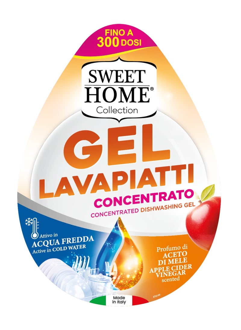 سويت هوم جل غسيل الأطباق سويت هوم بخل التفاح، ١٠٠٠ مل | منظف أطباق قوي وصديق للبيئة | يزيل الدهون والبقع | لطيف على اليدين | برائحة خل التفاح المنعشة - Image 2
