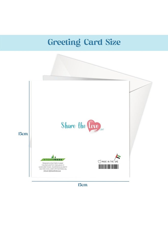 Share the Love Red Seasons Greetings Card Envelope Set - Image 2