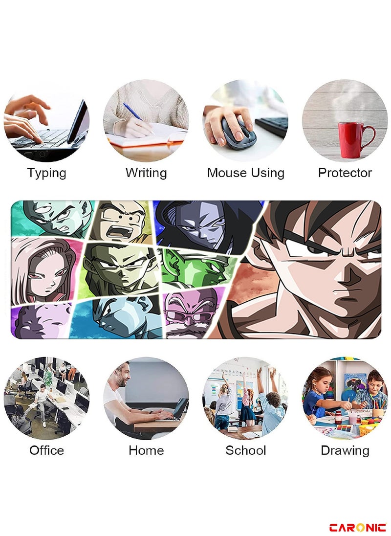 CARONIC - Large Gaming Mouse Pad with Superior Micro Weave Cloth Extended Desk Mousepad with Stitched Edges Non-Slip Base Water Resist Keyboard Pad For Gamer And Office Home  Carl M1016 - Image 1