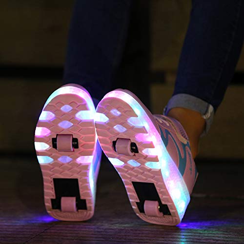 Nsasy Roller Shoes USB Charge Girls Boys Sneakers with Wheels LED Roller Skates Shoes - Image 5