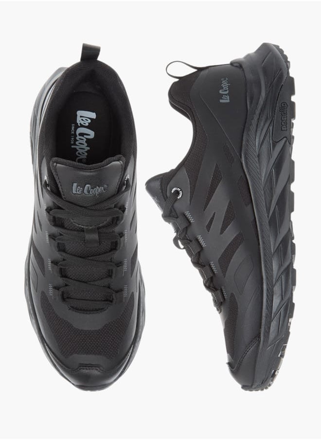 Lee Cooper Mens Panelled Sneakers With Lace-Up Closure  - Image 2