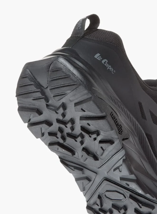 Lee Cooper Mens Panelled Sneakers With Lace-Up Closure