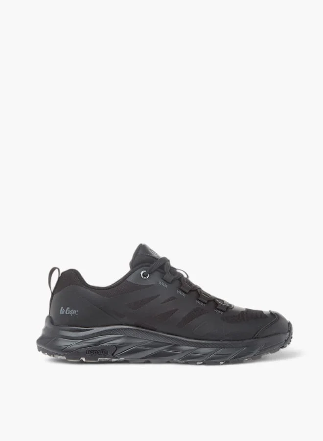 Lee Cooper Mens Panelled Sneakers With Lace-Up Closure