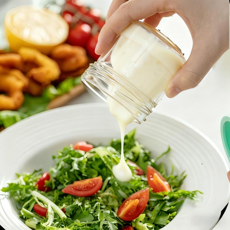 stablerice 3 Sizes of Salad Dressing Container To Go Glass Small Condiment with Lids,Sauce Cups Mini Condiment Dip Jars with Lids,Leakproof Reusable for Lunch Box Accessories,2,3 & 4 oz, Set of 12 - Image 2