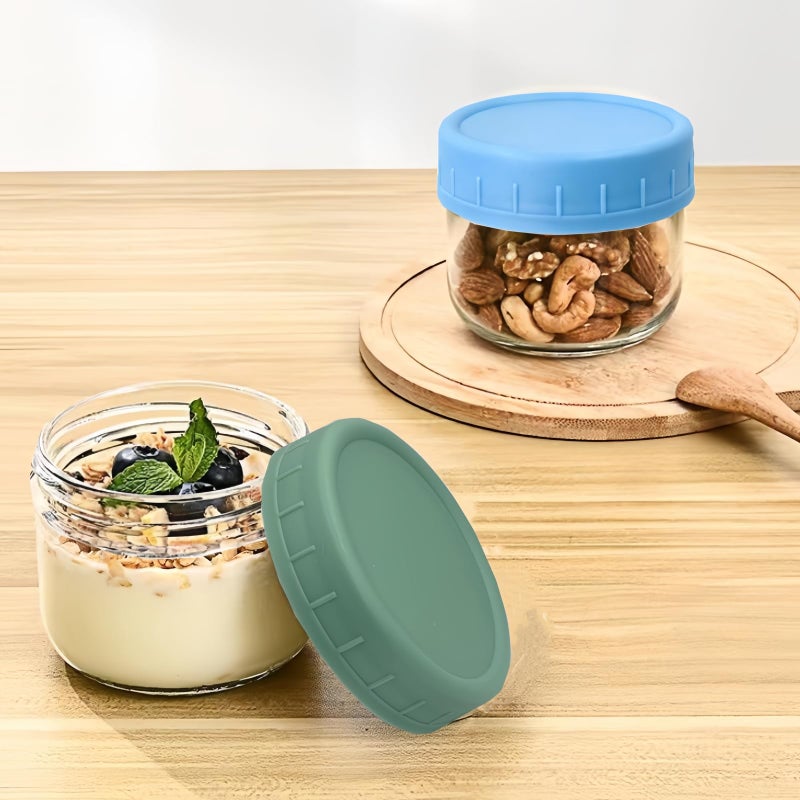 stablerice 3 Sizes of Salad Dressing Container To Go Glass Small Condiment with Lids,Sauce Cups Mini Condiment Dip Jars with Lids,Leakproof Reusable for Lunch Box Accessories,2,3 & 4 oz, Set of 12 - Image 5