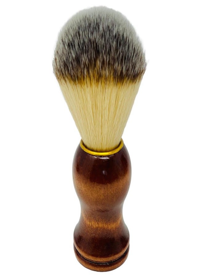 G.B.S Men's Shaving Brush 100% Synthetic Hair Beard Brush Wooden Handle Shaving Brush, Synthetic Bristles - Compliments Any Shaving Razor Fort Wet Shaving Pair with Shaving Soap Mug. - Image 1