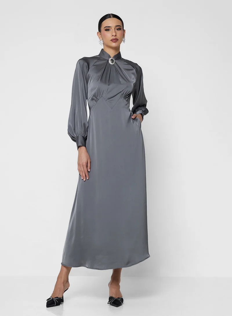 Khizana Paisley Belted Dress