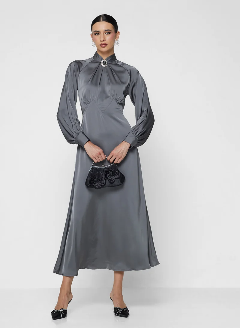 Khizana Paisley Belted Dress