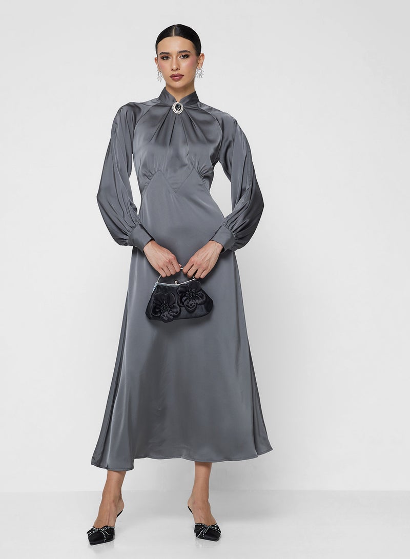 Khizana Paisley Belted Dress - Image 4