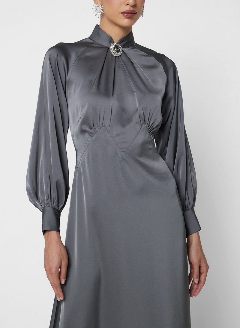 Khizana Paisley Belted Dress - Image 3