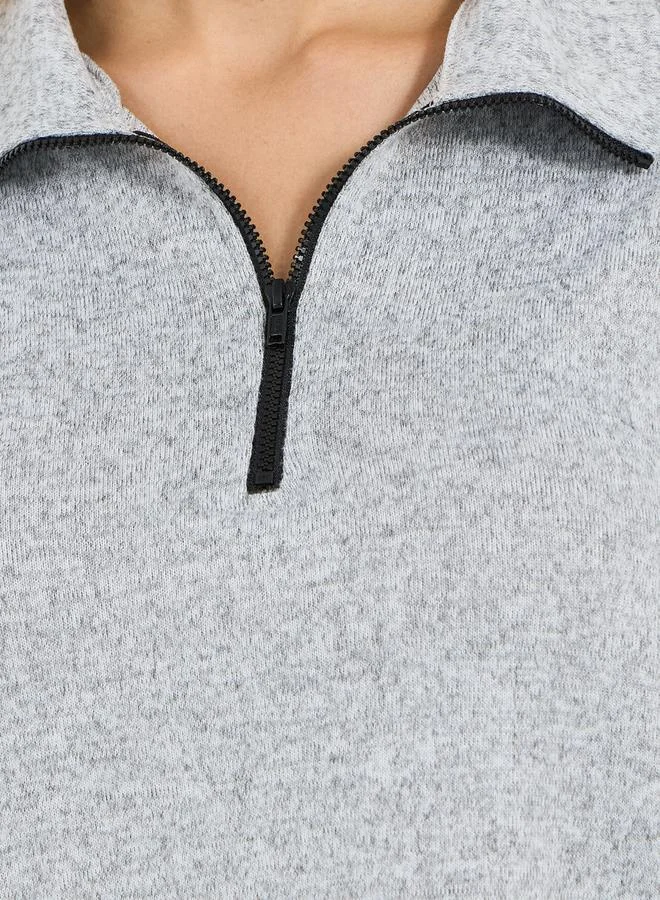 Styli Zip Placket Collared Sweatshirt & Joggers Co-Ords