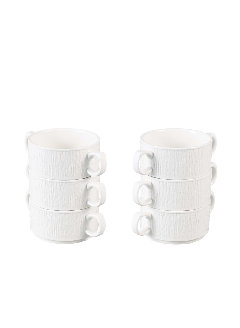 Shallow Amaya 16 Piece Soup Set with Gold Stand - Sophisticated Piece of White Porcelain Dinnerware for a Sumptuous Meal, Soup Bowls - Image 3