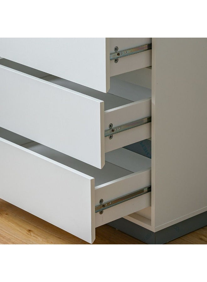 DANUBE HOME خزانة فرازر ذات 5 أدراج | منظم تخزين متعدد الوظائف | خزانة أدراج موفرة للمساحة | أثاث بتصميم عصري لغرفة النوم أو غرفة المعيشة L70xW40xH111.2cm - أبيض / بلوط طبيعي - Image 4