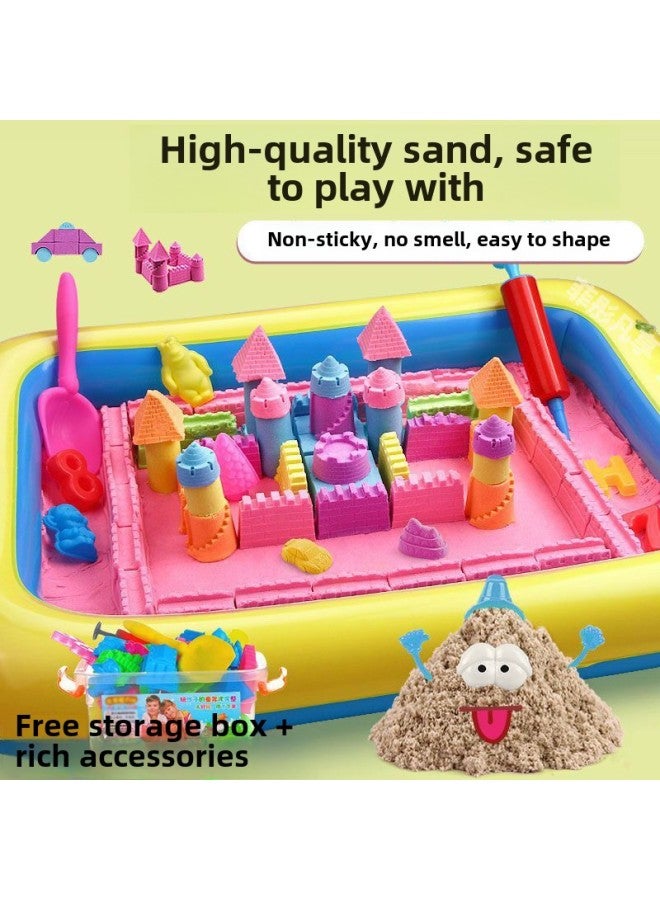 Magic Sand Children Space Toy Sand Suit Color Sand Boys And Girls Plasticine Safety Mars Sand Space Mud Wholesale-Specifications:Play Model: 2.5kg Sand + 100 Accessories + Extra Large Sand Table - Image 3