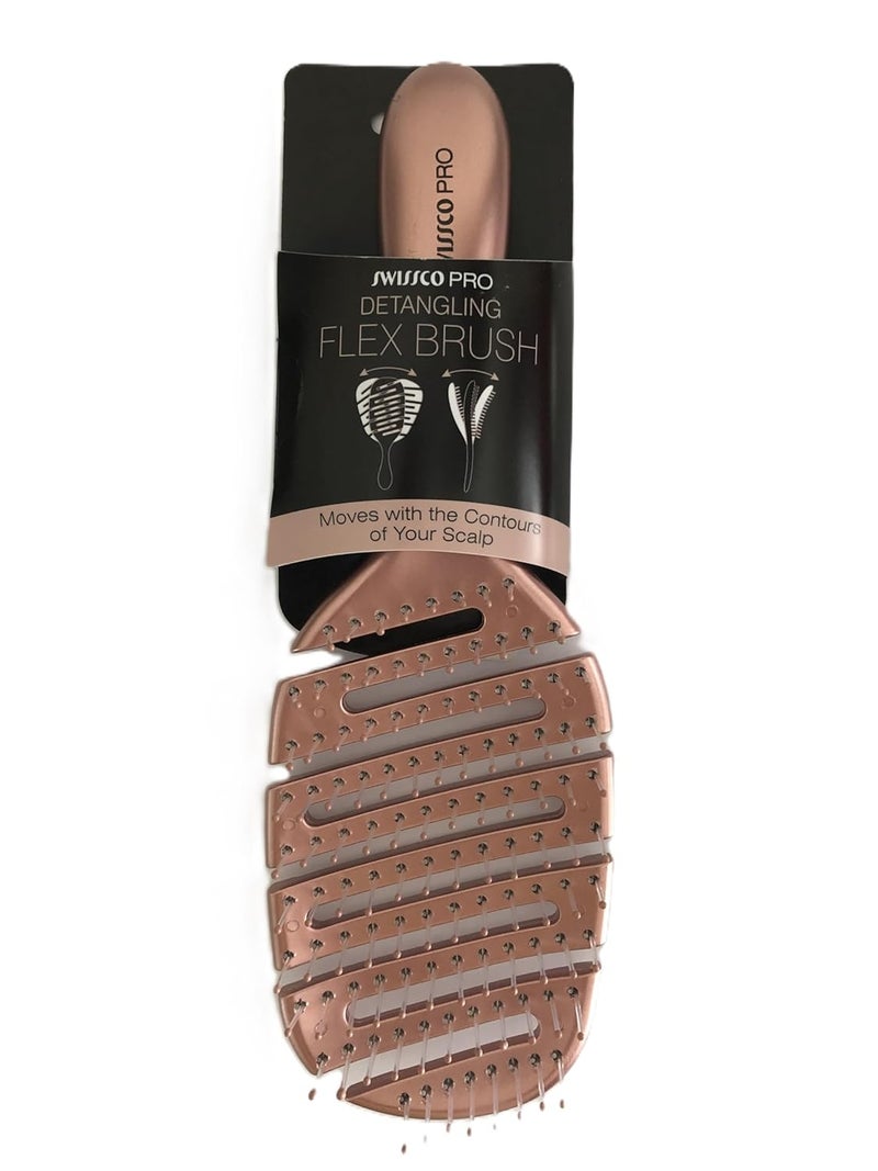 Swissco Pro Detangling Flex Brush Rose Gold