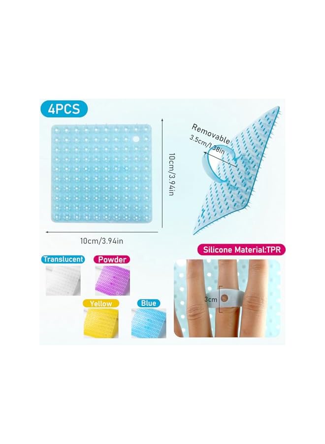 promass Vegetable Brush, Multifunctional Vegetable Brush,Fruit Brush, Silicone Bristles for Deep Cleaning, Ergonomic Finger Grip, Perfect for Fruits Veggies Vegetable(4pcs,Multicolour) - Image 2