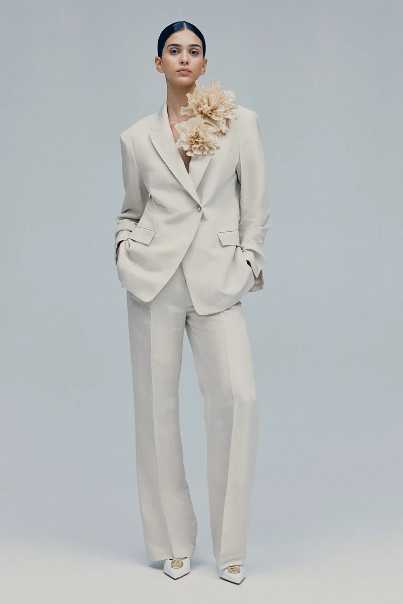 اتش اند ام كنزة من مزيج الكتان