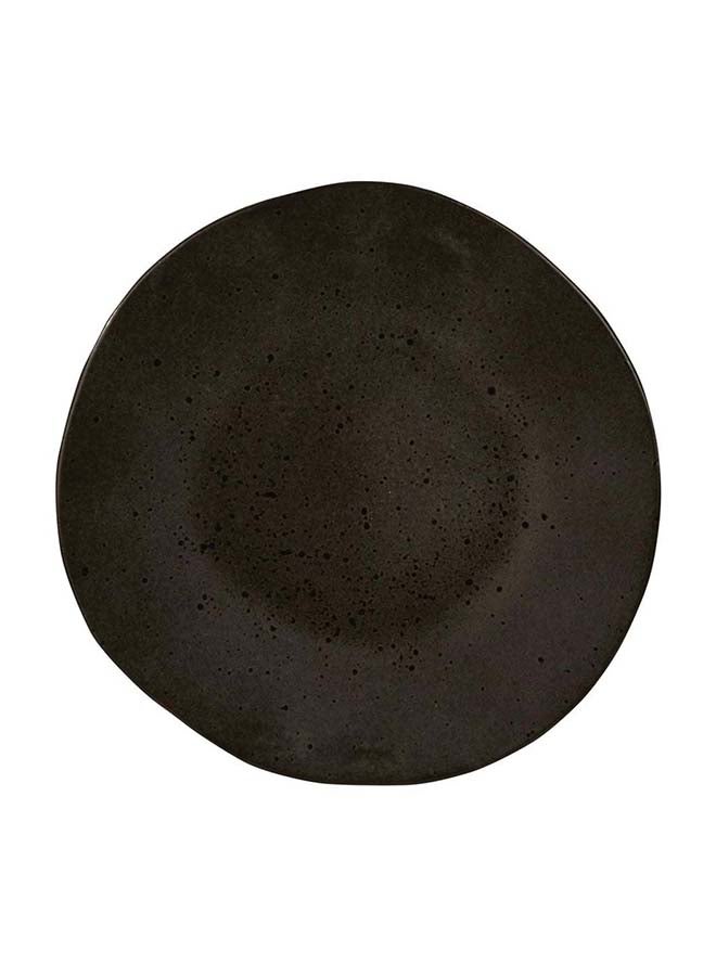 Authentic Stone Black Plate/Round Dining Plate, 28.5 cm,