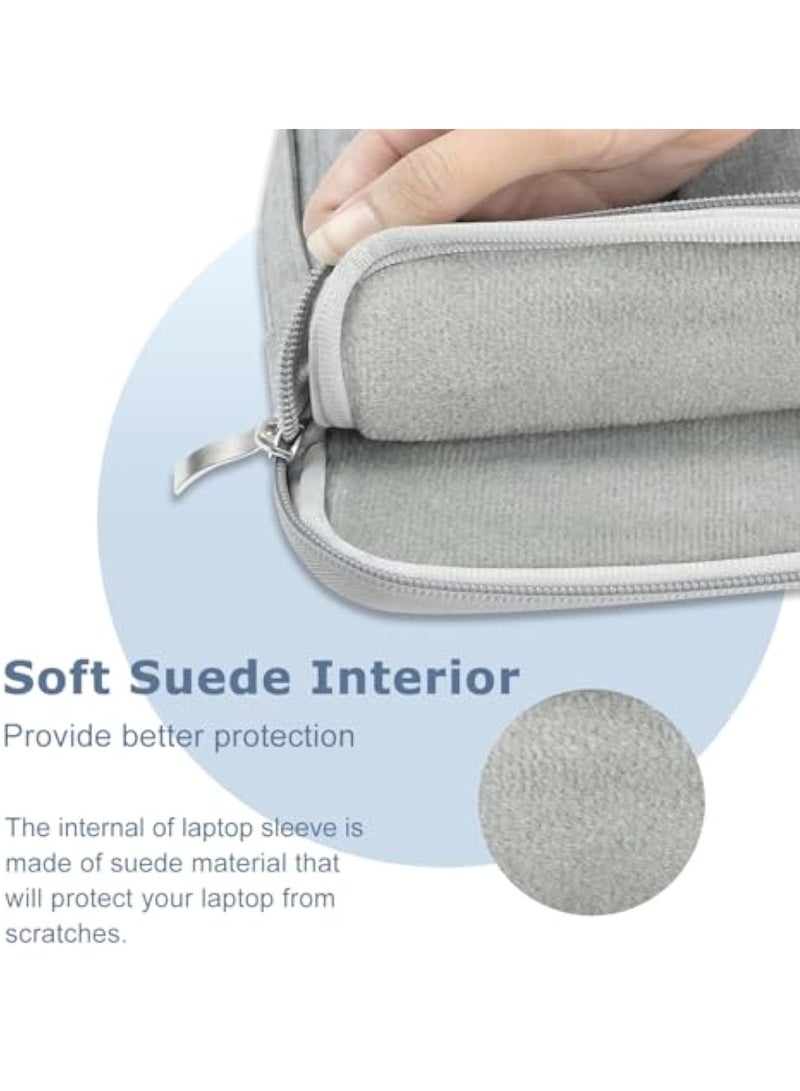 Captaintech 13-13.3 Inch Laptop Sleeve for Acer Spin Chromebook 513 13.3, Lenono Duet 5, Dell ASUS HP 13.3 MacBook Air Case Bag, Light Grey - Image 4