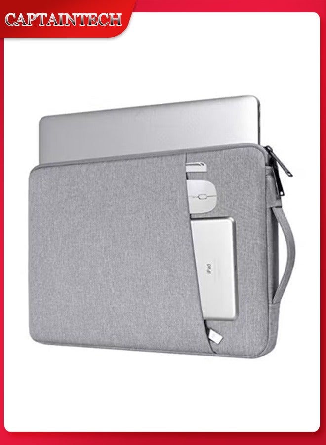 Captaintech 13-13.3 Inch Laptop Sleeve for Acer Spin Chromebook 513 13.3, Lenono Duet 5, Dell ASUS HP 13.3 MacBook Air Case Bag, Light Grey - Image 1