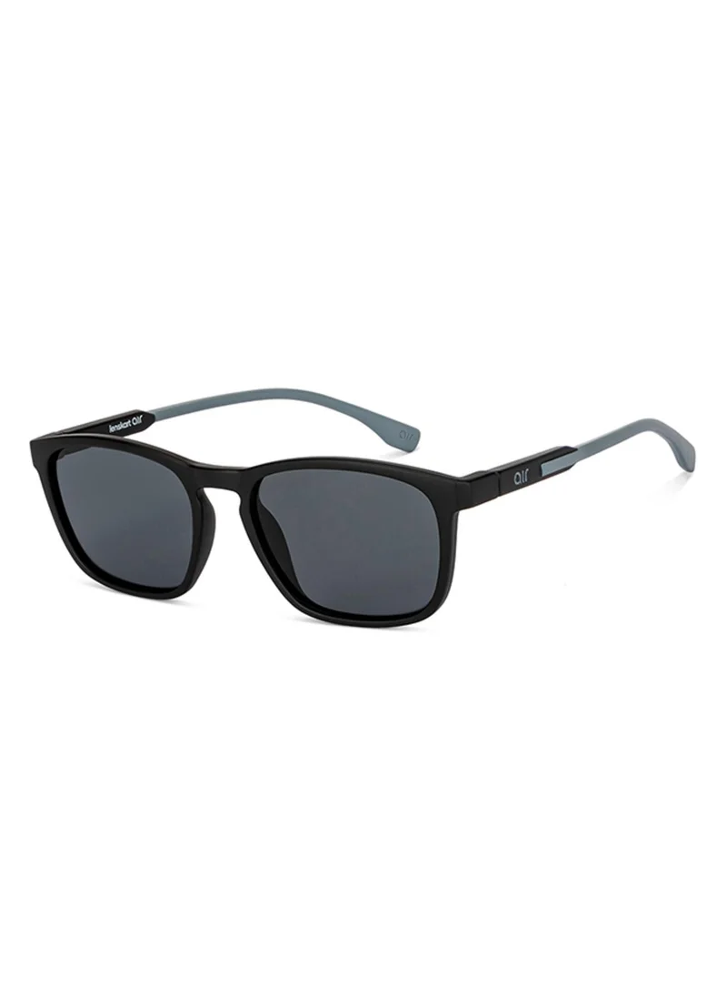 VINCENT CHASE Vincent Chase By Lenskart | Black Grey Full Rim Square Branded Latest and Stylish Sunglasses | Polarized and 100% UV Protected | Men & Women | Medium | LA S13164