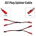 AEDIKO 10pcs JST Plug Splitter Cable 1 JST Male Female to 2 JST Female Y Parallel Cable Harness Wire Compatible with Traxxas Cooling Fan ESC Battery Motor Roof Led Lights - Image 4