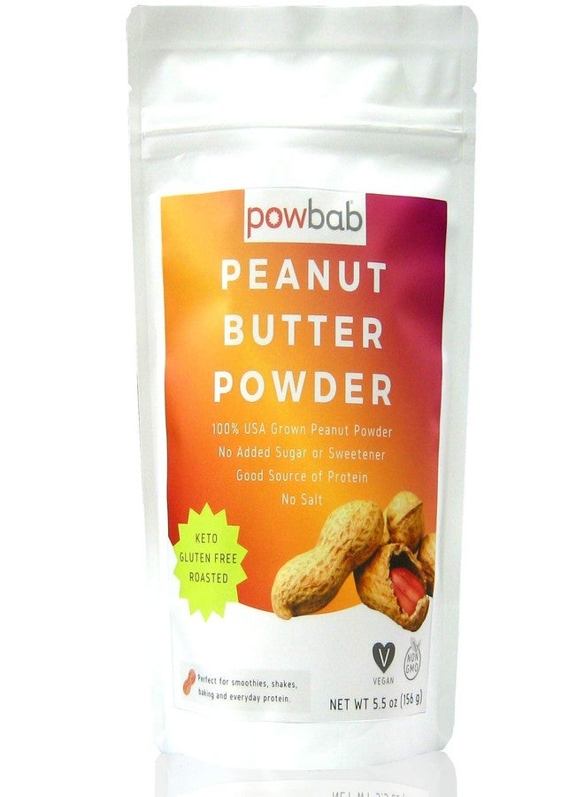 powbab Peanut Butter Powder from 100% USA Grown Organic Peanuts. No Added Sugar, Low Fat, Keto Peanut Butter Flour. Unsweetened and Sugar Free Organic Peanut Butter Powder. Gluten Free. (5.5 Oz) - Image 1