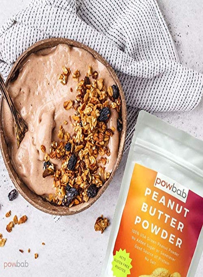 powbab Peanut Butter Powder from 100% USA Grown Organic Peanuts. No Added Sugar, Low Fat, Keto Peanut Butter Flour. Unsweetened and Sugar Free Organic Peanut Butter Powder. Gluten Free. (5.5 Oz) - Image 3