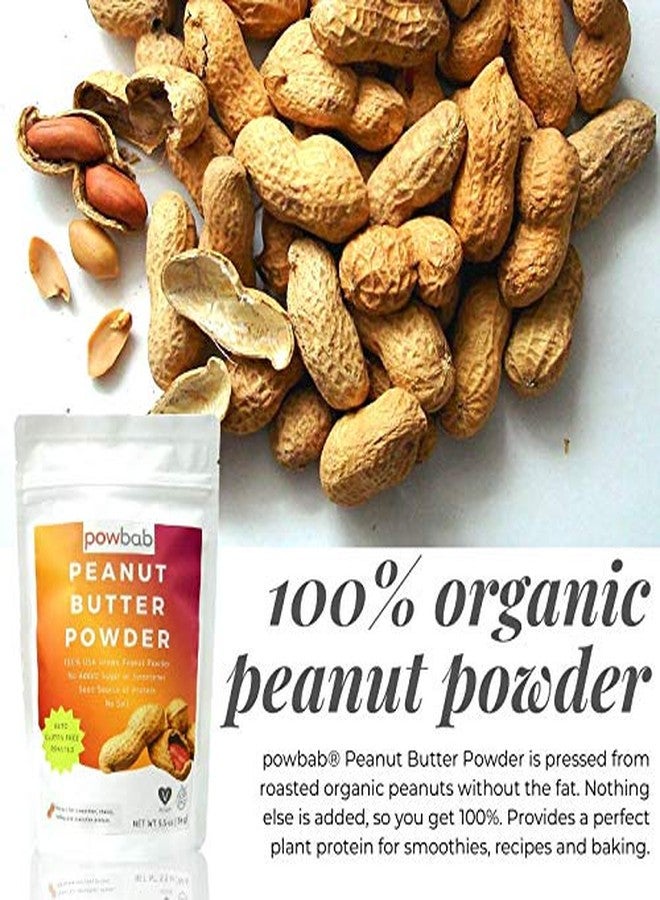 powbab Peanut Butter Powder from 100% USA Grown Organic Peanuts. No Added Sugar, Low Fat, Keto Peanut Butter Flour. Unsweetened and Sugar Free Organic Peanut Butter Powder. Gluten Free. (5.5 Oz) - Image 2