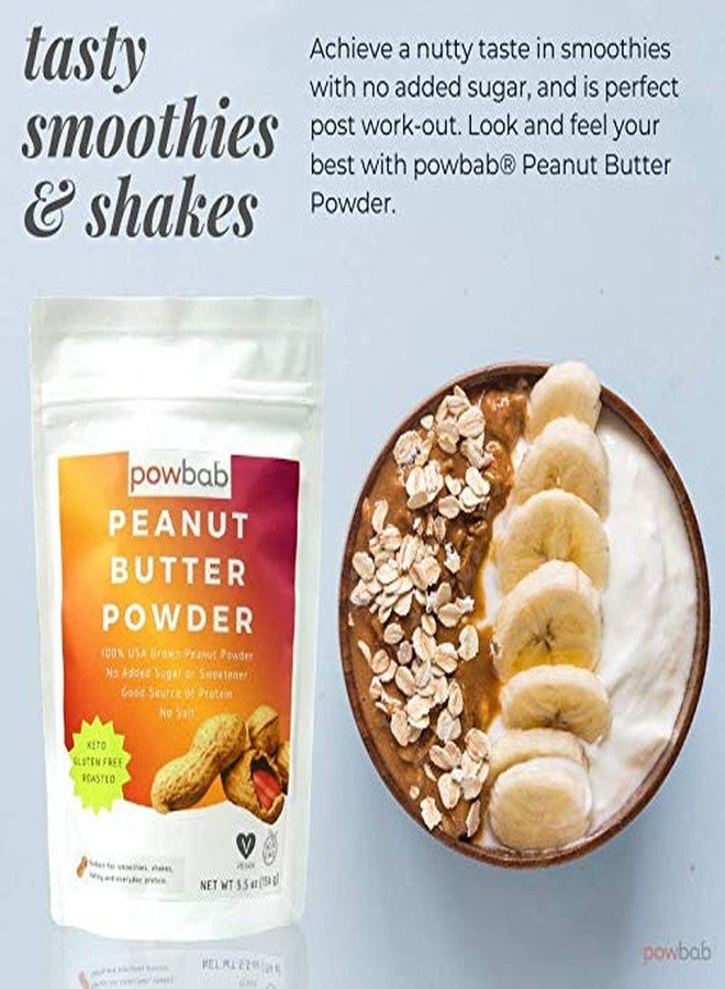 powbab Peanut Butter Powder from 100% USA Grown Organic Peanuts. No Added Sugar, Low Fat, Keto Peanut Butter Flour. Unsweetened and Sugar Free Organic Peanut Butter Powder. Gluten Free. (5.5 Oz) - Image 4