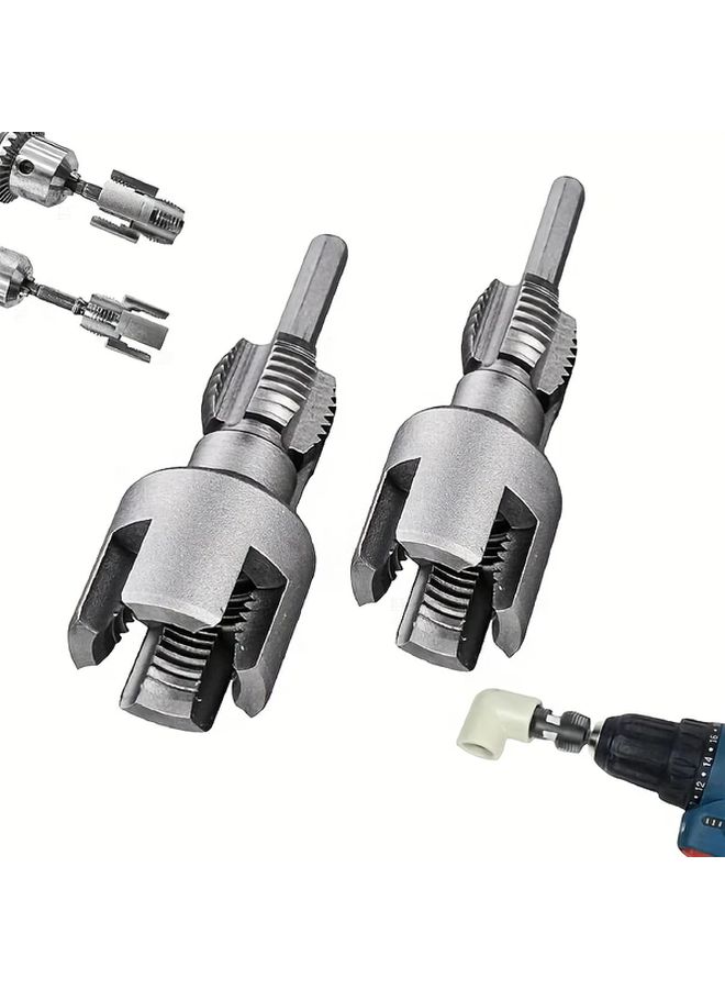 2pcs Pipe Thread Cutting Tool 1 2 And 3 4 Inch For Electric Drill Home Decoration - Image 1