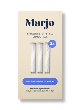 Marjo Shower Filter Replacement (3-Pack) - Refill Cartridge for Marjo Showerhead | Lab-Tested High Pressure Filter | Hair Loss Reduction & Healthier Skin | فلتر دش الاستحمام - pzsku/Z63A25A4FE2A9B8243C93Z/45/_/1730886602/6bf55d2c-33eb-4a30-afae-d39baf115fd2