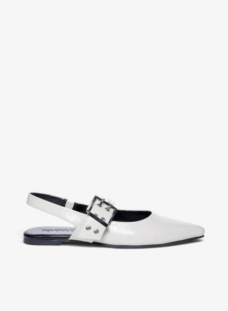 Bata Slingback Strap Flat Shoes