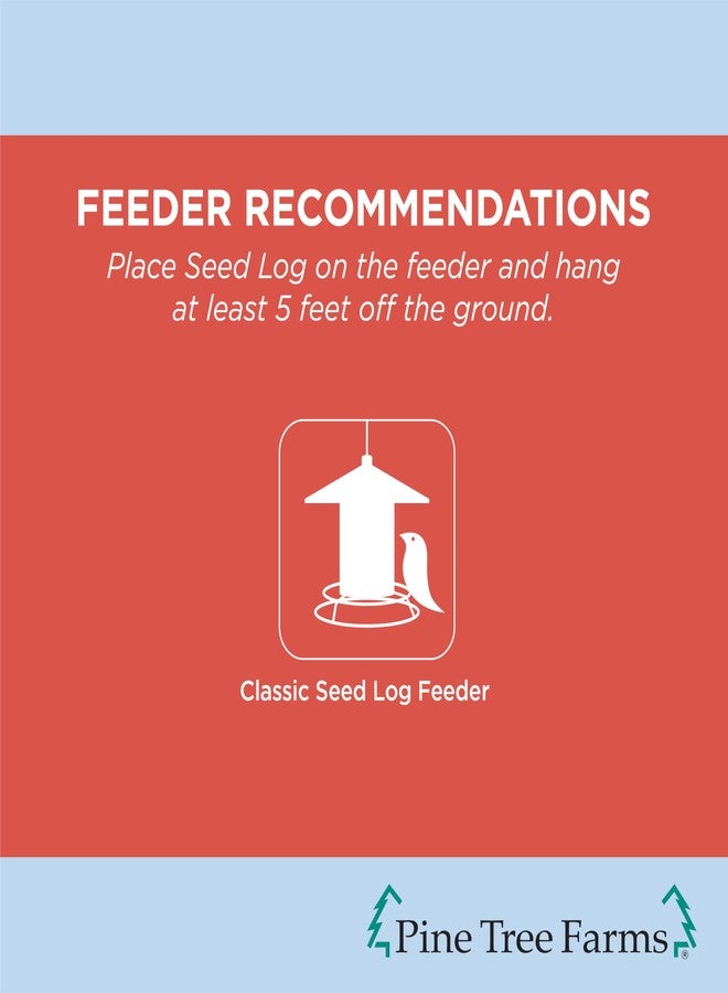 Pine Tree Farms Woodpecker Classic Wild Bird Seed Log, Gourmet Bird Food with Almonds, Peanuts, Sunflower Hearts, Black Oil Sunflower Seeds & More, 36 oz. (Pack of 3) - Image 5