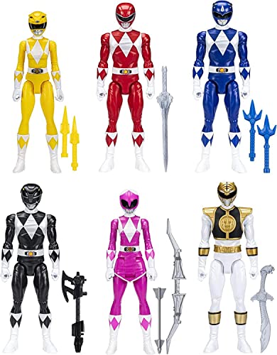 Power Rangers Mighty Morphin Multipack 12-inch Action Figure 6-Pack, Toys with Accessories for Kids 4 and Up (Amazon Exclusive) - Image 2