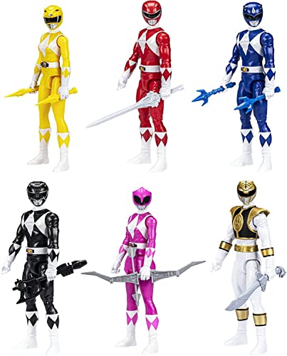 Power Rangers Mighty Morphin Multipack 12-inch Action Figure 6-Pack, Toys with Accessories for Kids 4 and Up (Amazon Exclusive) - Image 3