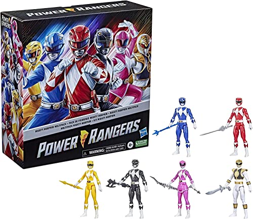Power Rangers Mighty Morphin Multipack 12-inch Action Figure 6-Pack, Toys with Accessories for Kids 4 and Up (Amazon Exclusive) - Image 1