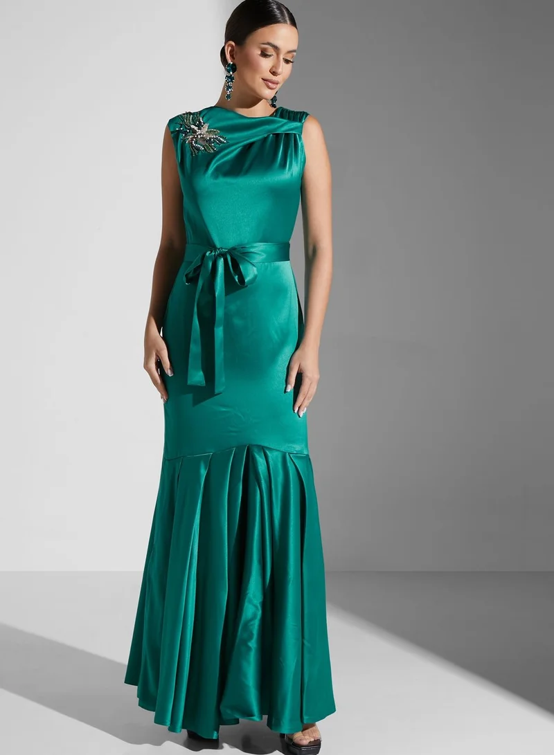 Namshi x Renee Farah Bow Tie Mermaid Dress
