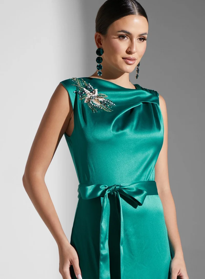 Namshi x Renee Farah Bow Tie Mermaid Dress