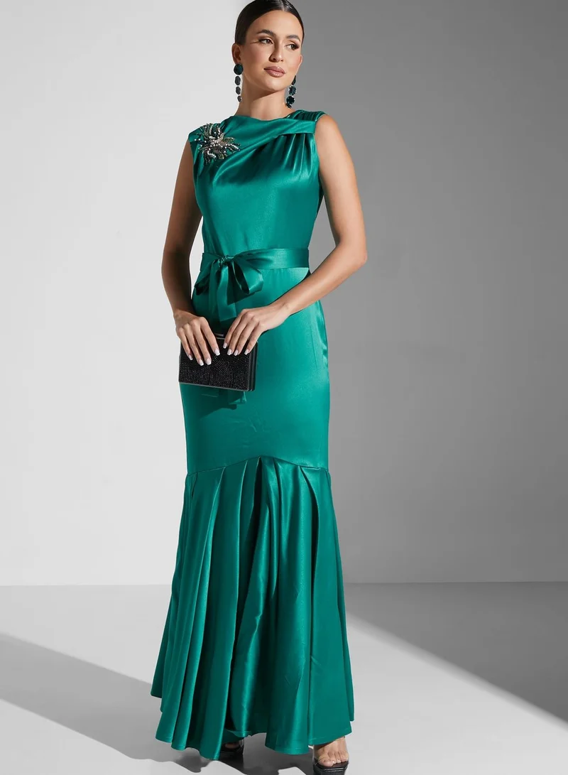Namshi x Renee Farah Bow Tie Mermaid Dress