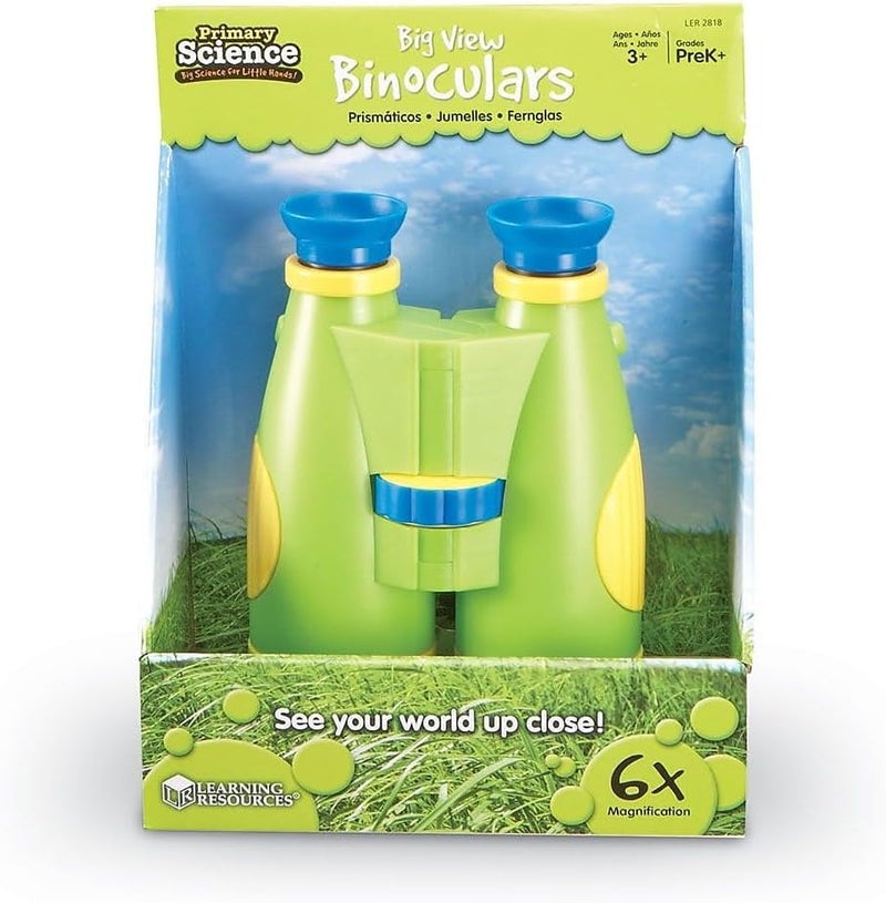 Learning Resources Primary Science Big View Binoculars for Kids, 6x Magnification