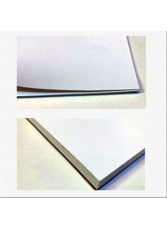 Premify 50/Sheets Watercolor Paper Textured Canvas Pad, Use Paint Pencil Ink Charcoal Pastel And Acrylic, All 4 Sides Glued (Keep Papers Straight) 7 X 10 Inch, Artist Drawing Paper Mix Media Acid Free - Image 5