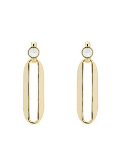 Karen Millen Crystal Ellipse Drop Earring  - Image 1